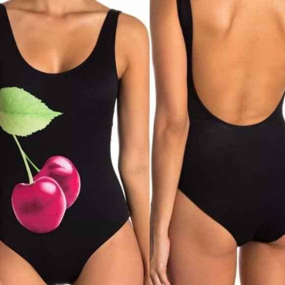 $195 NWT ONIA Anthro Cherry Leaf One Piece Swim - Picture 5 of 11